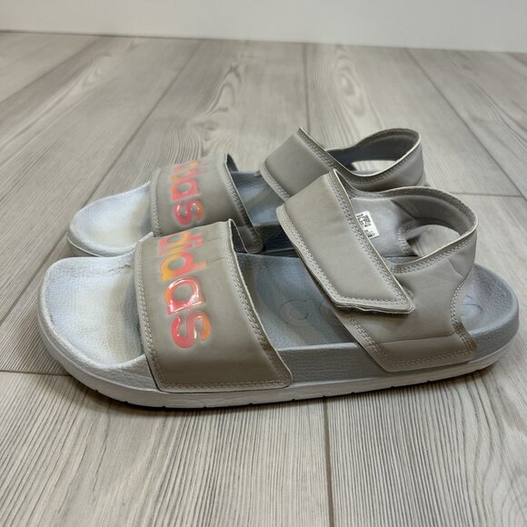 Adidas Adilette Womens size 8 Touch-Fasten Comfort Beach Sandals FY8166 Gray - Picture 1 of 7